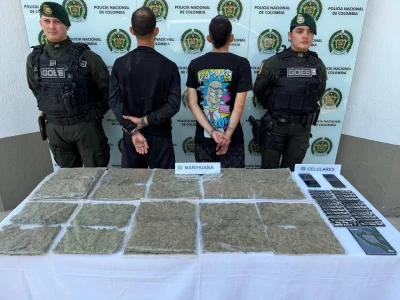 Los sorprendieron con más de seis mil dosis de marihuana en Santander