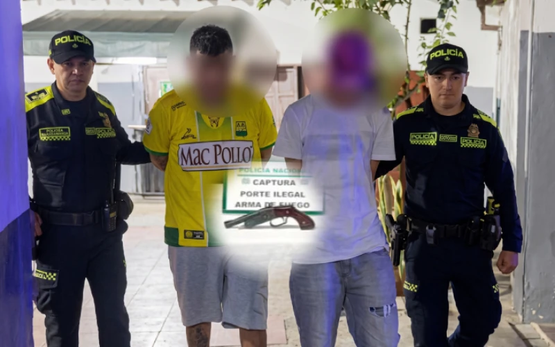 Capturan a dos hombres armados que se movilizaban en motocicleta en Bucaramanga