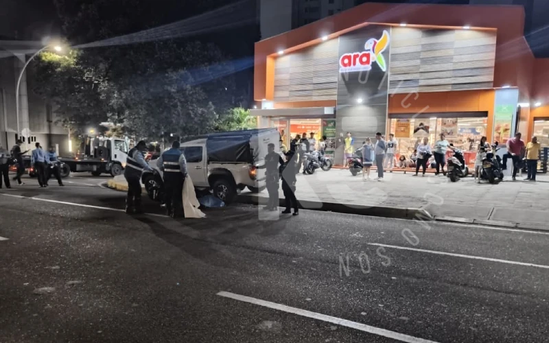 Mujer perdió la vida en un accidente durante la noche de este domingo en la carrera 27