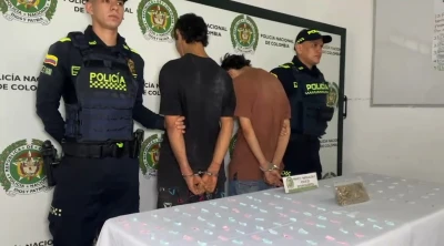 Alias 'Care Loco' y 'Panchas' fueron capturados con narcóticos en Girón