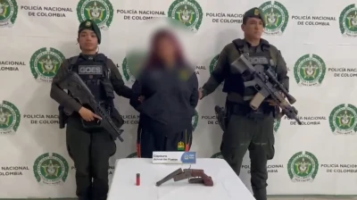 Con arma artesanal y un cartucho calibre 16 cayó una joven de 19 años  en Bucaramanga