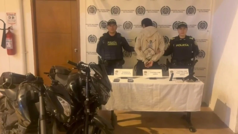 Capturan en Piedecuesta a alias 'Limux' tras hurtar una motocicleta en Floridablanca