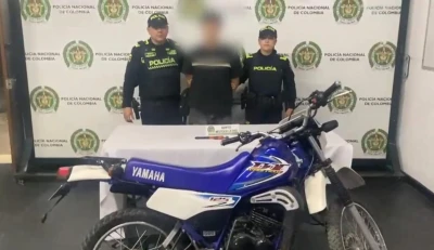 Policía recuperó motocicleta robada y capturó al ladrón en Girón