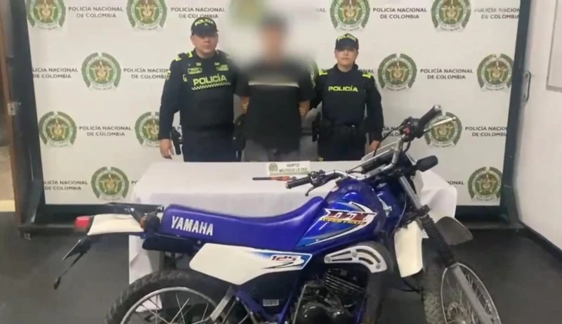Policía recuperó motocicleta robada y capturó al ladrón en Girón
