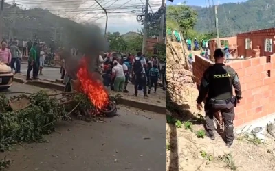 Demolición de casas en Chimitá desató fuerte protesta al noroccidente de Bucaramanga