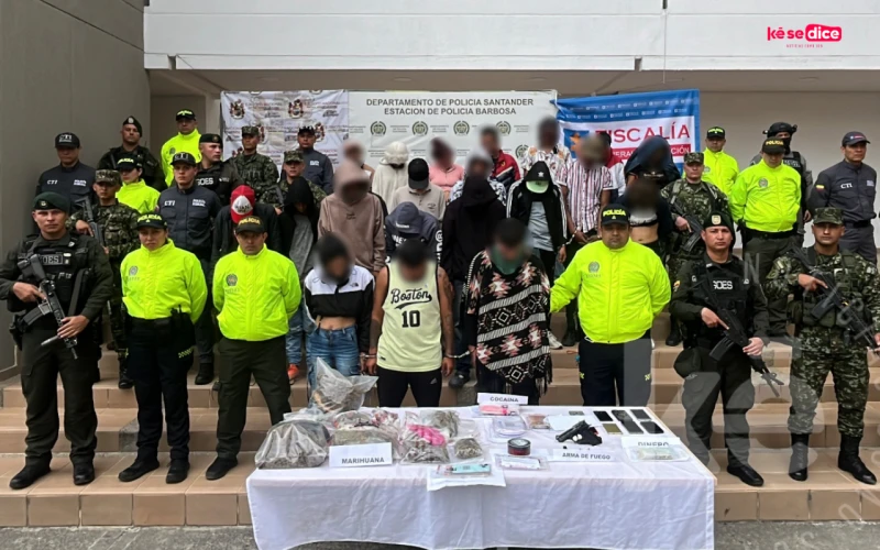 Cayeron 23 integrantes de ‘Los Necios’ durante megaoperación en Santander