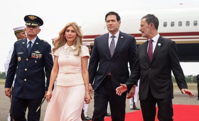 Marco Rubio llegó a Barranquilla para reunirse con el presidente Abelardo de la Espriella