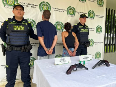 Armados con dos escopetas artesanales cayeron un hombre y una mujer en Bucaramanga