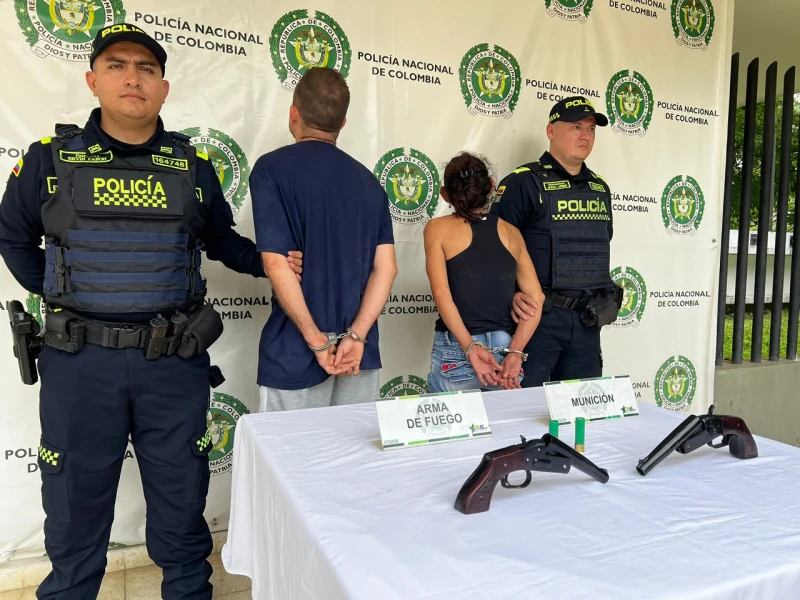Armados con dos escopetas artesanales cayeron un hombre y una mujer en Bucaramanga