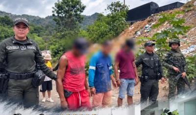 Extracción ilegal de oro en Bucaramanga dejó siete capturados en la quebrada Chapinero