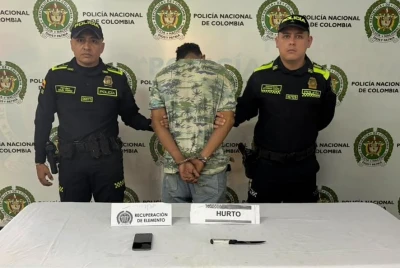 Capturan a hombre señalado de atracar a dos ciudadanos con un cuchillo en Girón