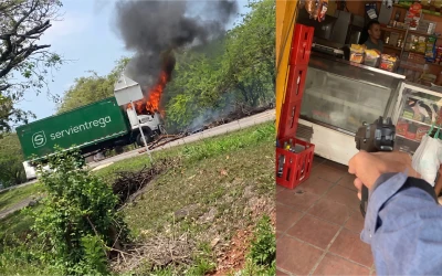 Terror en el Caribe: queman tractomulas y balean comercios en medio del violento paro armado