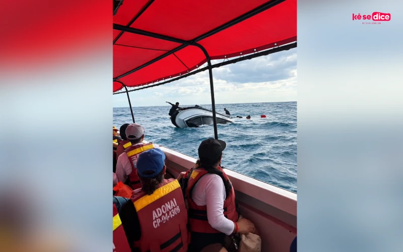 Lancha con turistas se volcó en Santa Marta en medio de fuerte oleaje