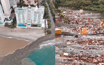 ¡Qué tristeza! Toneladas de basura llegaron a la bahía de Santa Marta tras desbordamiento del río Manzanares