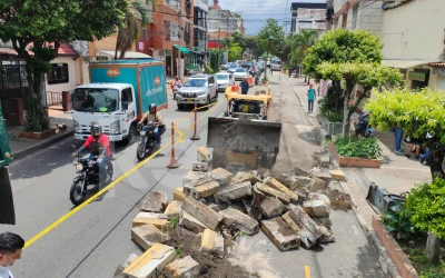 Este lunes comenzó el desmonte de la Ciclorruta por la carrera 21 en Bucaramanga