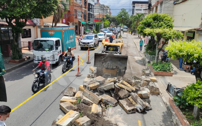 Este lunes comenzó el desmonte de la Ciclorruta por la carrera 21 en Bucaramanga