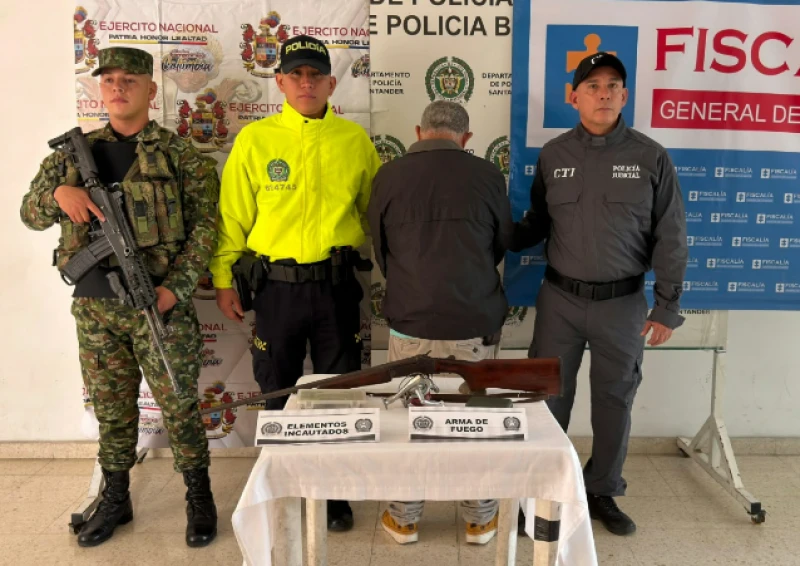 Capturado en Santander con una escopeta y elementos relacionados con un hurto