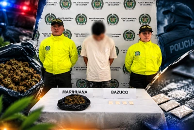 Cayó señalado jíbaro que tenía condena por tráfico de drogas: llevaba 370 dosis en Santander