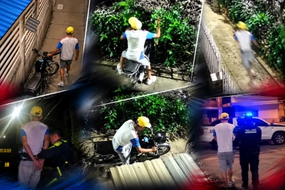 Tras robar una moto, intentaron esconderla en zona boscosa: uno cayó  en Floridablanca
