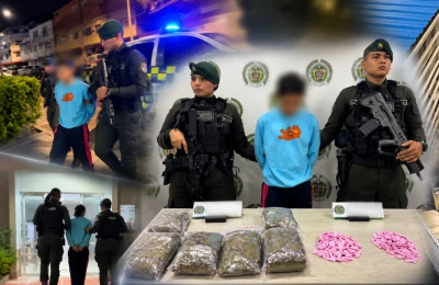 Con 1.044 dosis de marihuana y bazuco cayó jíbaro tras persecución en Floridablanca