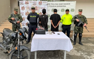 En tiempo récord, capturan a los sicarios señalados por el doble homicidio en Barbosa