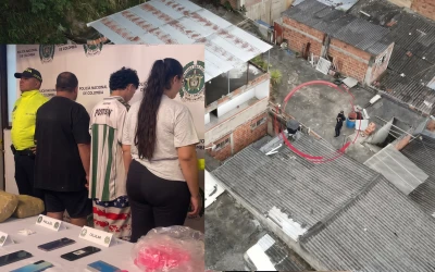 Tres capturados y 20 kilos de marihuana incautados en allanamientos en Bucaramanga y Floridablanca