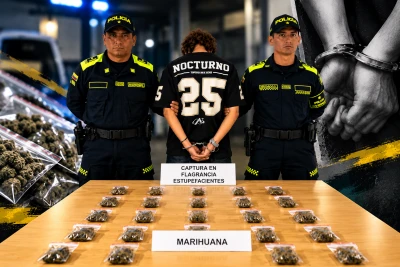 Con 220 dosis de marihuana cayó joven en zona turística de Santander
