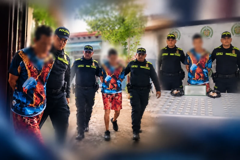 Capturan en flagrancia a expendedor de narcóticos con 600 dosis de bazuco, perico y marihuana en Girón