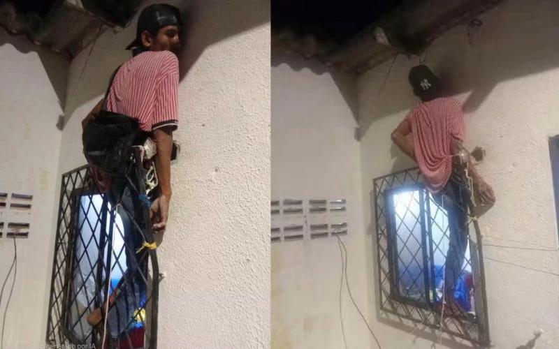 Ingresó a una vivienda a robar y quedó atrapado en la reja de la ventana