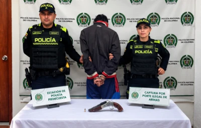 Con una escopeta y un cartucho calibre 22 cayó un hombre en el barrio Villa Nueva de Piedecuesta
