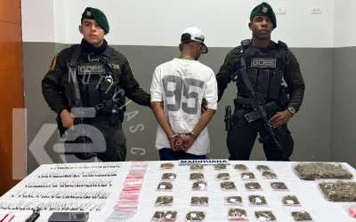 Cayó alias ‘Pelayo’ con dos kilos de marihuana y 166 cigarrillos artesanales en Bucaramanga