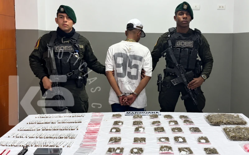Cayó alias ‘Pelayo’ con dos kilos de marihuana y 166 cigarrillos artesanales en Bucaramanga