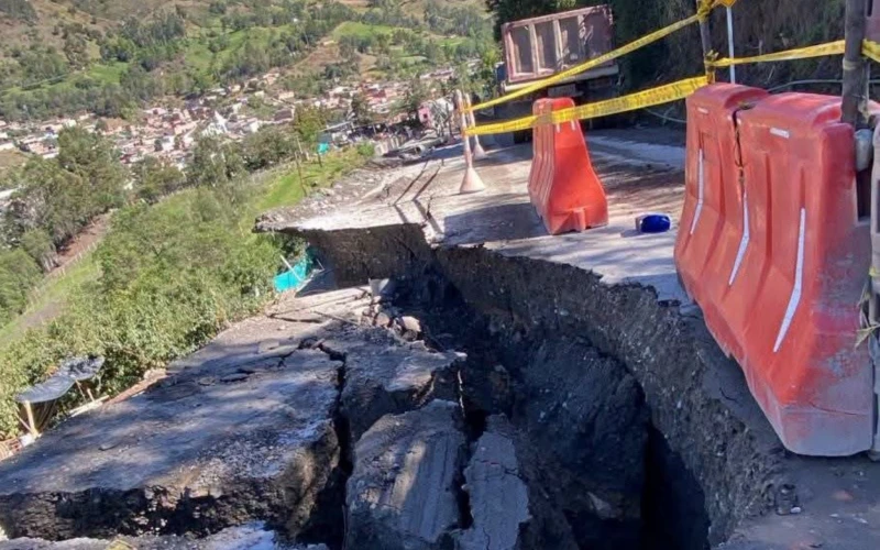 Cerrada la vía entre Málaga y Cúcuta por pérdida de banca en Cerrito, Santander