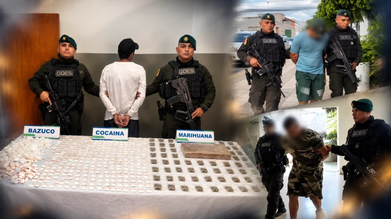 Tres hombres cayeron en operativos contra presuntos expendios de droga en el norte de Bucaramanga