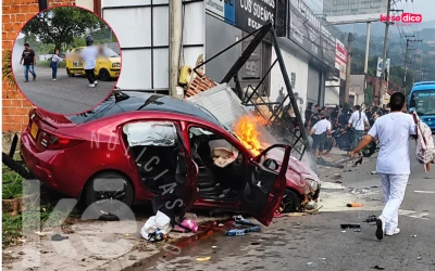 Ataque sicarial contra comerciante terminó con un carro en llamas y seis personas heridas