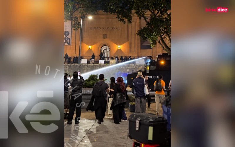 Protestas contra De la Espriella terminaron en fuertes disturbios frente al Museo Nacional