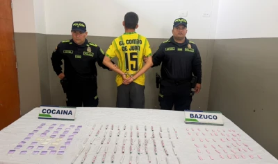 Con marihuana, perico y bazuco: joven de 19 años cayó con 150 dosis de droga en Bucaramanga