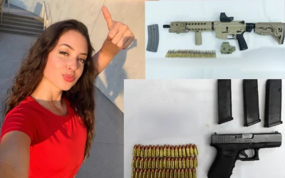 A influencer la iban a sacar de su casa por no pagar el arriendo y le encontraron un arsenal