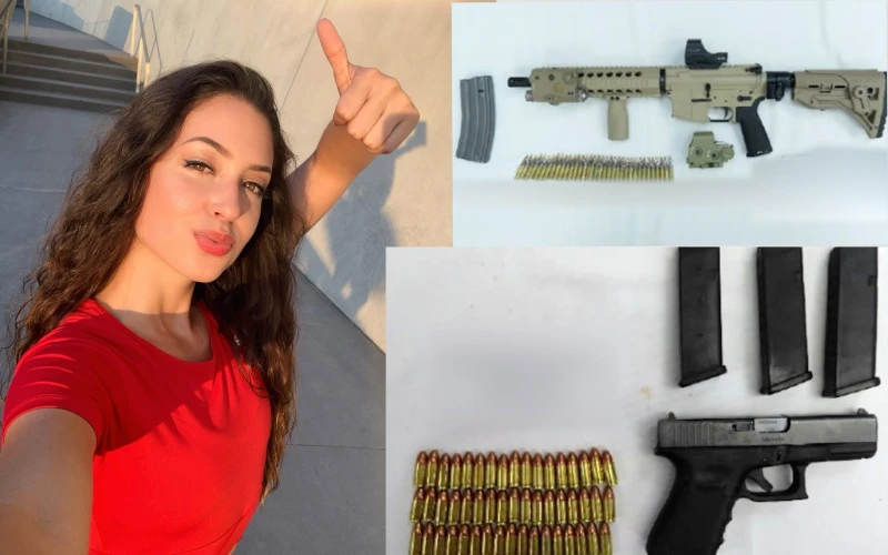 A influencer la iban a sacar de su casa por no pagar el arriendo y le encontraron un arsenal