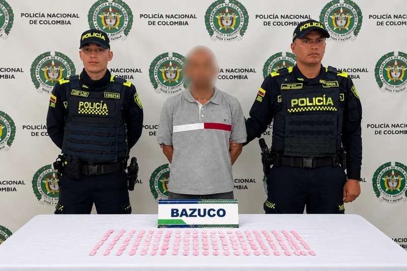 Con 120 dosis de bazuco en su poder: así cayó un hombre de 30 años en Bucaramanga