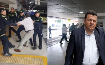 Aplican comparendo al taxista que se enfrentó a la Policía en el Aeropuerto Palonegro