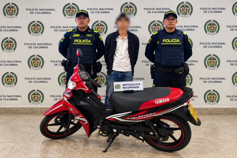 Capturado en flagrancia:  lo sorprendieron llevándose una moto  en La Cumbre, Floridablanca