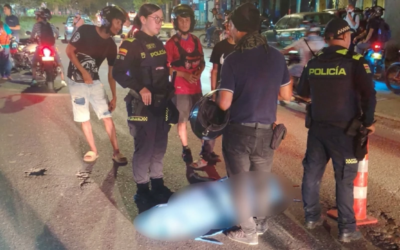 Un peatón murió tras ser arrollado por una motocicleta cerca de Centroabastos en Bucaramanga
