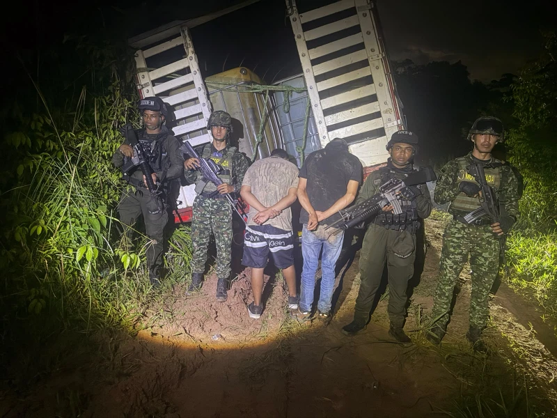 Con dos camiones cargados de combustible robado: así cayeron dos hombres en Puerto Wilches