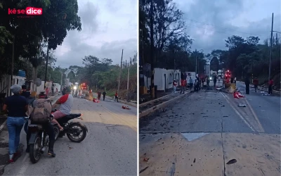 Detonan moto cargada con explosivos en el peaje El Bordo y cierran la vía Panamericana