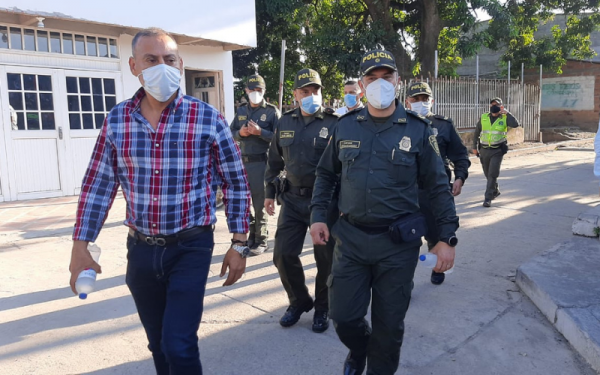 Policía de Santander hizo acompañamiento en Cimitarra